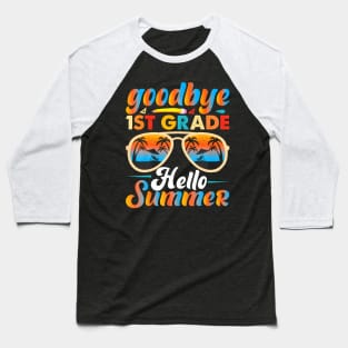 1st Grade Hello Summer Last Day Of School Boys Kids Baseball T-Shirt